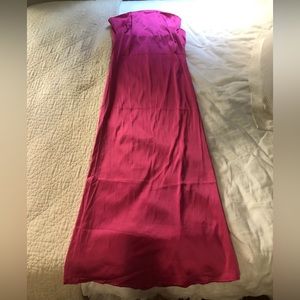 Floor length Pink strapless dress Fits like a Size M-L